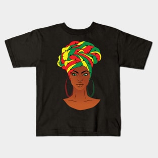 anime black girl colorful Kids T-Shirt